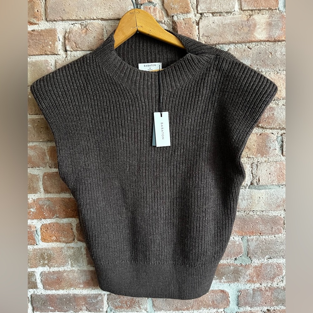 Wool tank.  Never worn with shoulder pads from Aretzia